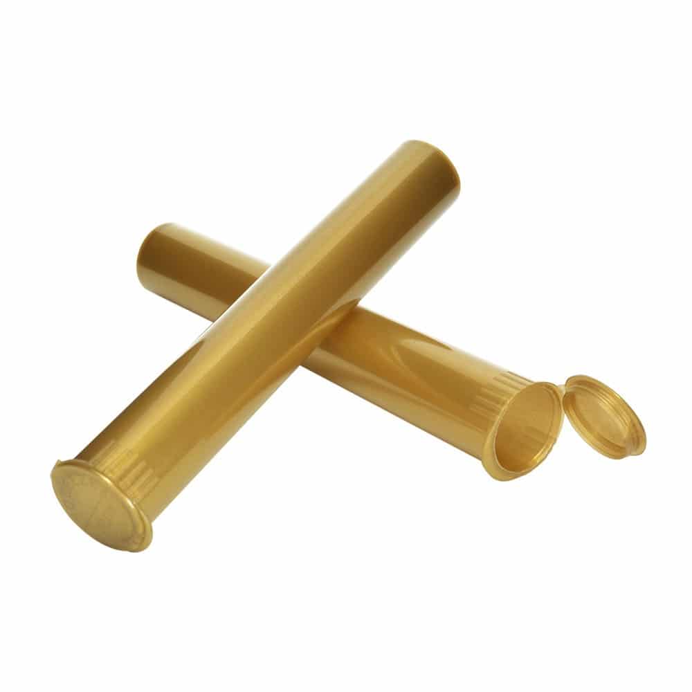 Buy 116mm Opaque Gold Child-Resistant Pre-Roll Tubes