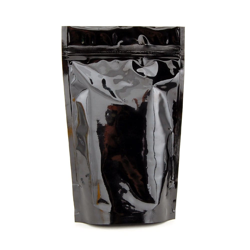 Black and Clear Mylar Smell Proof Bags 1/8 Ounce - 1000 Bags / Case