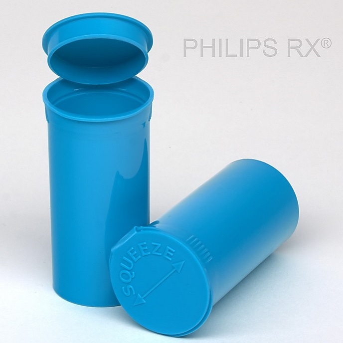 PHILIPS RX® 13 Dram Translucent Violet Pop Top Containers: Child Proof